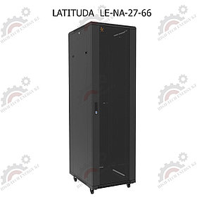 Шкаф серверный напольный  LATITUDA 27U, 600*800*1297мм, цвет черный, передняя  дверь стеклянная