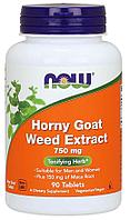 БАД Horny Goat Экстракт горянки, 750 мг (90 таблеток) Now Foods