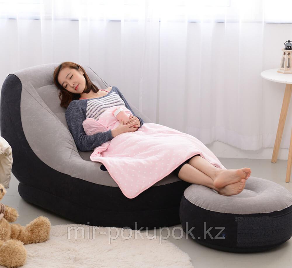 Надувное кресло с пуфиком Intex 68564 Ultra Lounge (99x130x76 см)