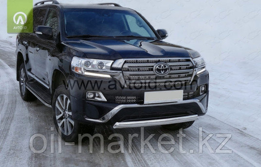 Защита переднего бампера короткая овальная для Toyota Land Cruiser 200 ( Executive 2016-) - фото 1 - id-p65378727