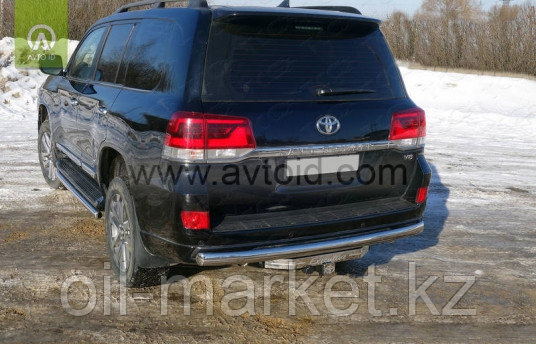 Защита заднего бампера короткая овальная для Toyota Land Cruiser 200 ( Executive 2016-) - фото 4 - id-p65378784