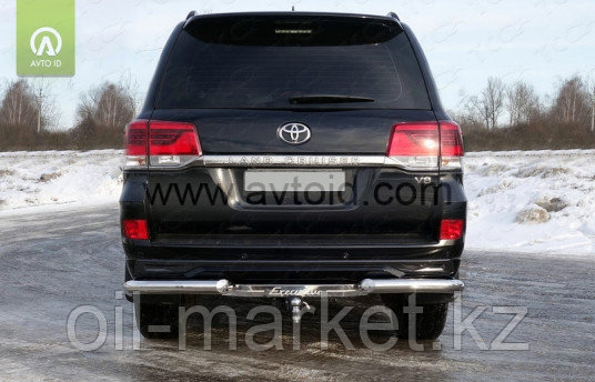 Защита заднего бампера уголки одинарные для Toyota Land Cruiser 200 ( Executive 2016-) - фото 4 - id-p65378807