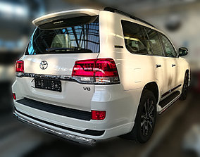 Защита заднего бампера короткая овальная для Toyota Land Cruiser 200 ( Executive 2016-), фото 1