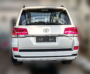 Защита заднего бампера короткая овальная для Toyota Land Cruiser 200 ( Executive 2016-), фото 3