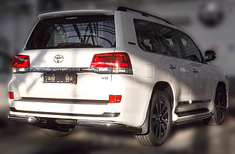 Защита заднего бампера уголки одинарные для Toyota Land Cruiser 200 ( Executive 2016-)