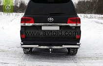 Защита заднего бампера уголки двойные для Toyota Land Cruiser 200 ( Executive 2016-), фото 2