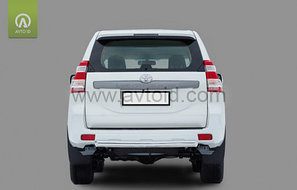 Защита заднего бампера короткая овальная для Toyota Land Cruiser Prado 150 (2017г-), фото 3