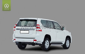 Защита заднего бампера короткая овальная для Toyota Land Cruiser Prado 150 (2017г-), фото 4