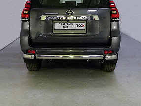 Защита заднего бампера короткая овальная для Toyota Land Cruiser Prado 150 (2017г-), фото 5