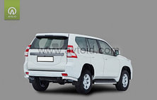 Защита заднего уголки одинарные для Toyota Land Cruiser Prado 150 (2017г-), фото 3