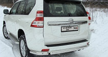 Защита заднего уголки одинарные для Toyota Land Cruiser Prado 150 (2017г-), фото 5