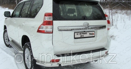 Защита заднего уголки двойные для Toyota Land Cruiser Prado 150 (2017г-) - фото 4 - id-p65379013