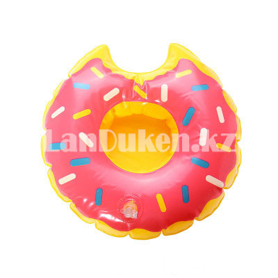 Надувная подставка под стакан для бассейна "Пончик", желтый - фото 2 - id-p65385399