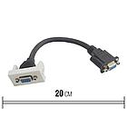 LET РОЗЕТКА VGA С ЛИЦЕВОЙ ПАНЕЛЬЮ 45Х22.5 ММ, СО ШНУРОМ 200 ММ, фото 2