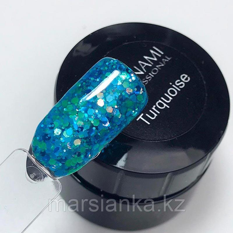 Гель-лак Monami с блеском Turquoise, 5 гр