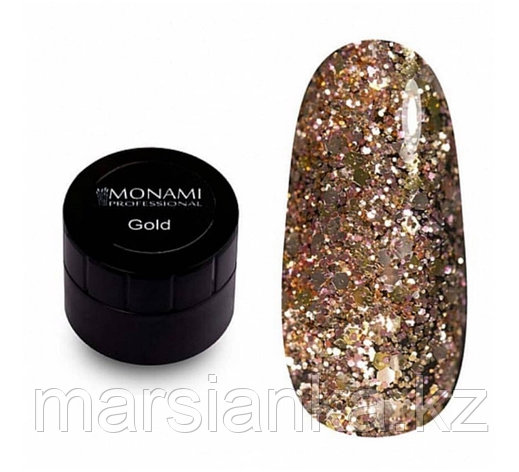 Гель-лак Monami с блеском Gold, 5 гр, фото 2