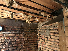 Реконструкция русской бани с дровяной печью. Размер = 2,5 х 1,7 х 2,1 м. Адрес: г. Алматы, Калкаман, мкр-н Шугыла, ул. Сыгай. 19