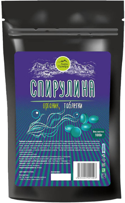 Спирулина в таблетках, 100 г