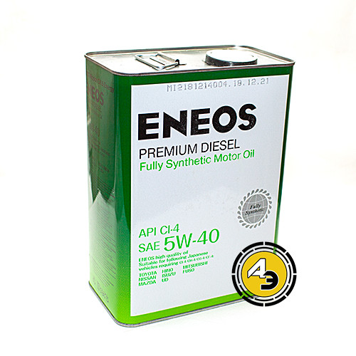 Моторное масло ENEOS SUPER DIESEL 5W40 CH-4 4L - фото 3 - id-p65419137