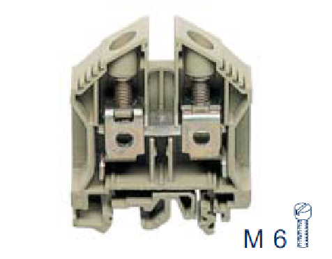 RK 35 BG Проходная клемма, Винтовое соединение, 35 mm², 800 V, 125 A, Conta Clip