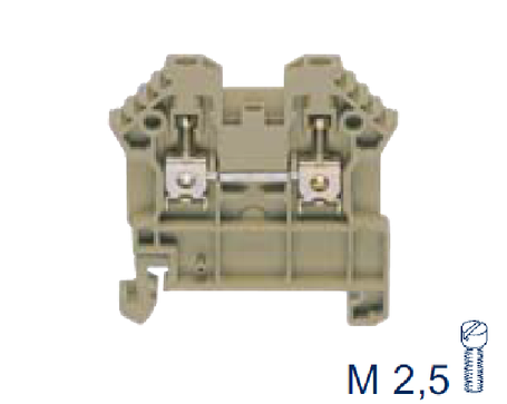 RK 2,5/35/N/2Q BG Проходная клемма, Винтовое соединение, 2,5 mm², 800 V, 24 A, Conta Clip, фото 2