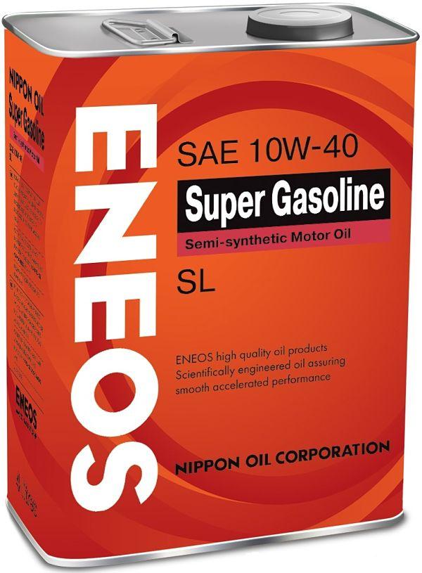 Моторное масло ENEOS SUPER GASOLINE SL Semi-Synthetic 10W40 4L - фото 1 - id-p65438630