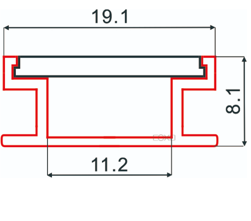 Алюминиевый анодированный профиль для светодиодной ленты C069 - фото 2 - id-p65438627