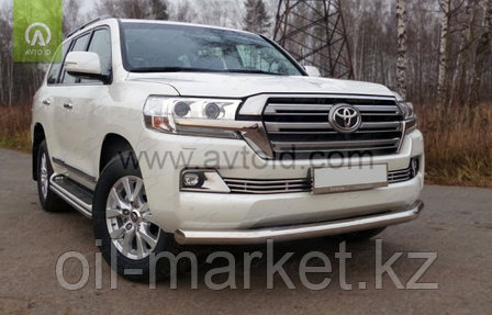 Защита переднего бампера, длинная, круглая для Toyota Land Cruiser 200 ( 2015-, фото 1
