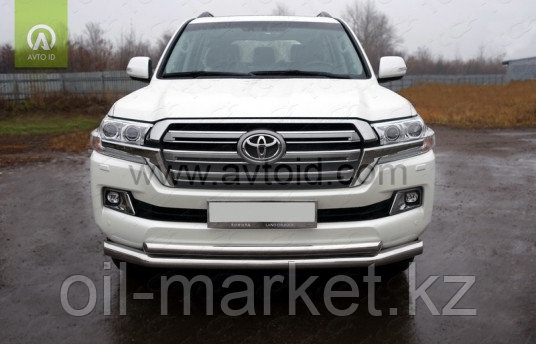 Защита переднего бампера, двойная для Toyota Land Cruiser 200 ( 2015-, фото 1