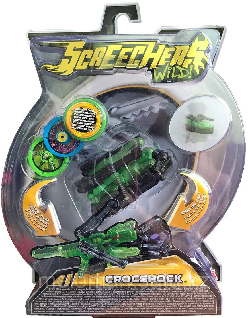 Screechers Wild: Машинка-трансформер Крокшок, зеленый - фото 4 - id-p65447175