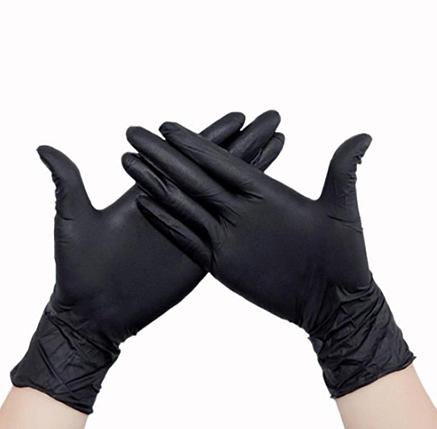 Перчатки черные нитровиниловые №100, фото 2