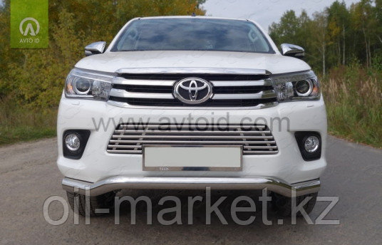 Защита переднего бампера, длинная волна Toyota Hilux ( 2015-2018)