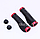Грипсы резиновые с металлическим основанием для самоката и в велосипеда с мини-рогами черно-красные, фото 3