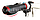 Грипсы резиновые с металлическим основанием для самоката и в велосипеда с мини-рогами черно-красные, фото 4