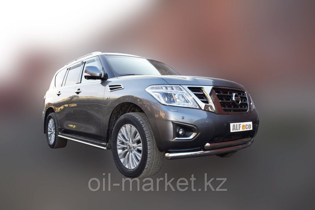 Защита переднего бампера, двойная для Nissan Patrol ( 2014-)