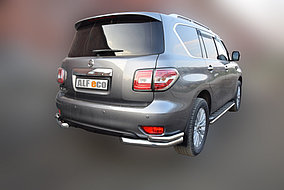 Защита заднего бампера, уголки двойные для Nissan Patrol ( 2014-), фото 2