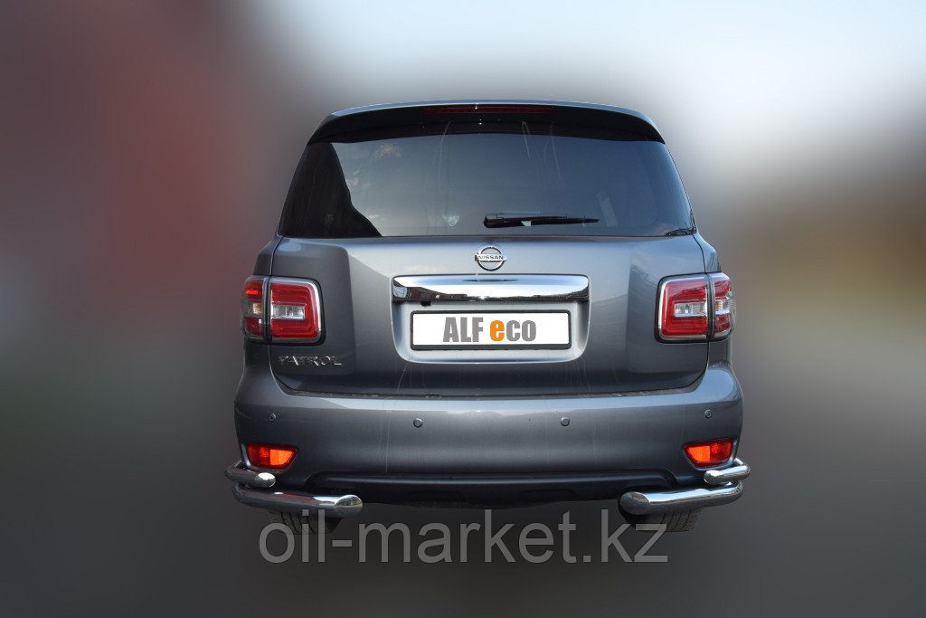 Защита заднего бампера, уголки двойные для Nissan Patrol ( 2014-)