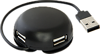 Defender Quadro Light 4 портты USB 2.0 шағын сплиттері Defender Quadro Light шағын хабы қосылуға мүмкіндік береді