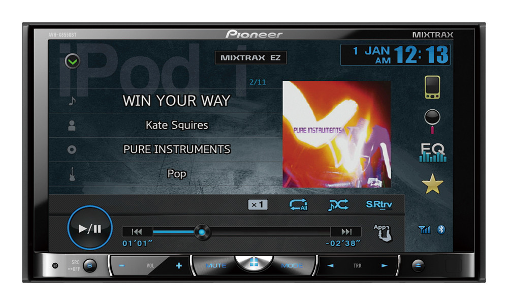 Универсальное головное устройство 2DIN Pioneer AVH-X8550BT