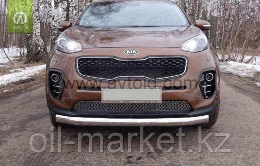 Защита переднего бампера, овальная для Kia Sportage (2016-)