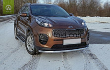 Защита переднего бампера, овальная для Kia Sportage (2016-), фото 4