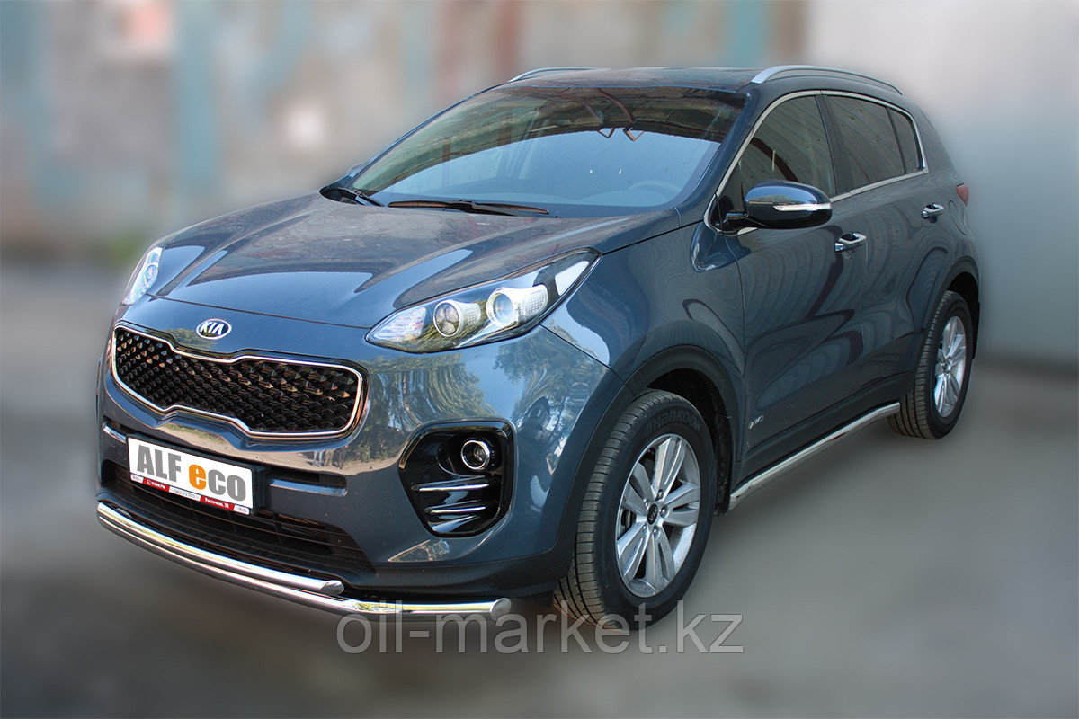 Защита переднего бампера, двойная для Kia Sportage (2016-)
