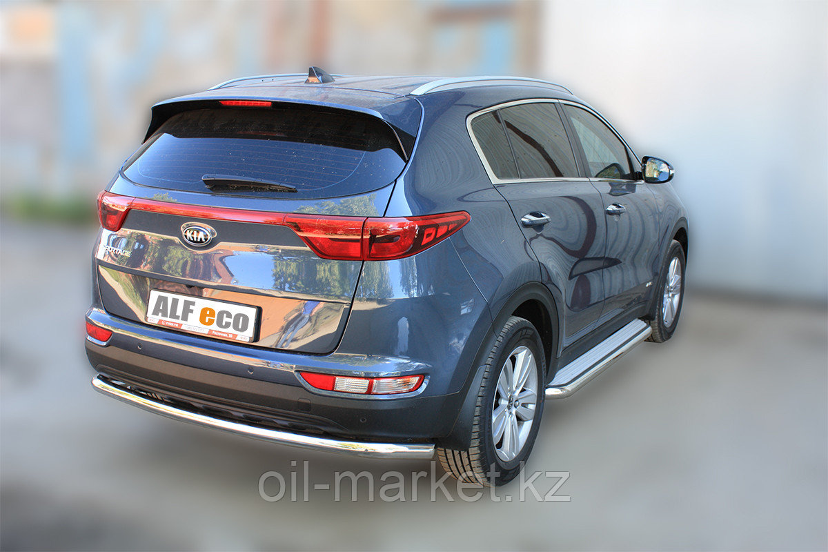 Защита заднего бампера, длинная круглая для Kia Sportage (2016-)
