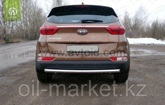 Защита заднего бампера, короткая круглая для Kia Sportage (2016-)