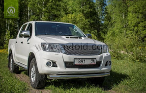 Защита переднего бампера, круглая для Toyota Hilux ( 2011-2014), фото 1
