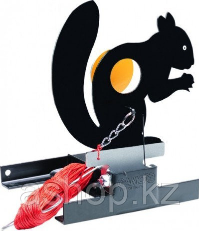 Стенд белка Gamo SQUIRREL TARGET, 1 мишеней, Пулеулавливатель, Сброс: Ручной, веревка 45 метров, Цвет: Чёрный