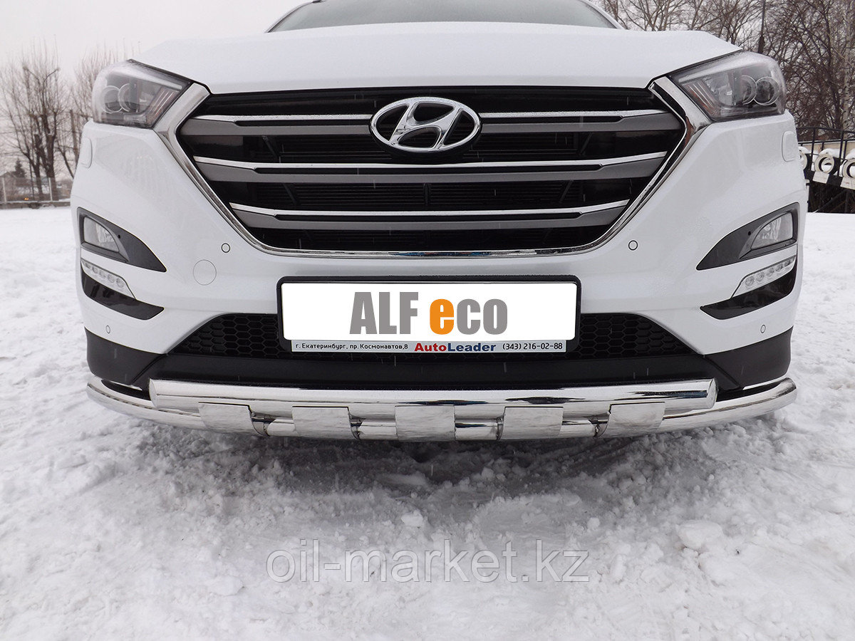 Защита переднего бампера, двойная с защитой для Hyundai Tucson (2015-2018)