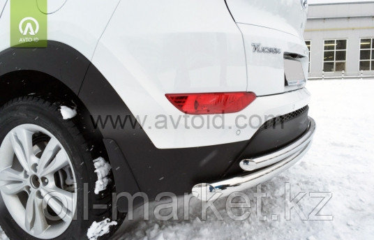 Защита заднего бампера, двойная для Hyundai IX 35 (2010-2015)
