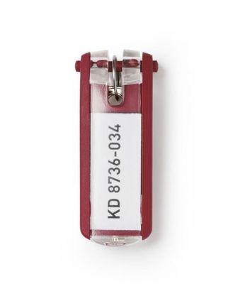 Брелок для ключей Durable "Key Clip", 6 шт/уп, красный, цена за 1шт. - фото 1 - id-p65532493