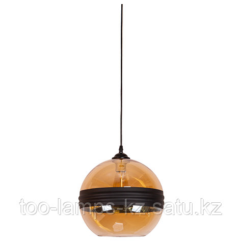 Люстра подвесная 8010-1C GLASS CLEAR+Black D300*H280мм , фото 2